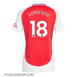 Arsenal Takehiro Tomiyasu #18 Prima Maglia Femmina 2024-25 Manica Corta